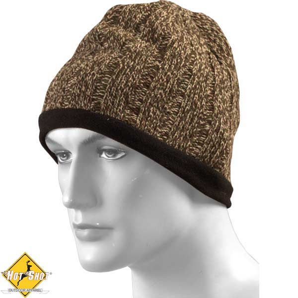 Шапка вязанная, с флисом